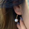 Minimalist  9-10Mm Pearl Hook Earrings S925 Silver Two Tone Finished Jewelry and Earring Settings for Replacement or DIY