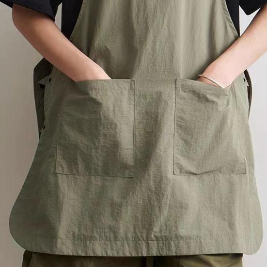 Waterproof Kitchen Apron Unisex Vest Style Apron Household Kitchen Workwear for Cooking Painting Coffee Shop