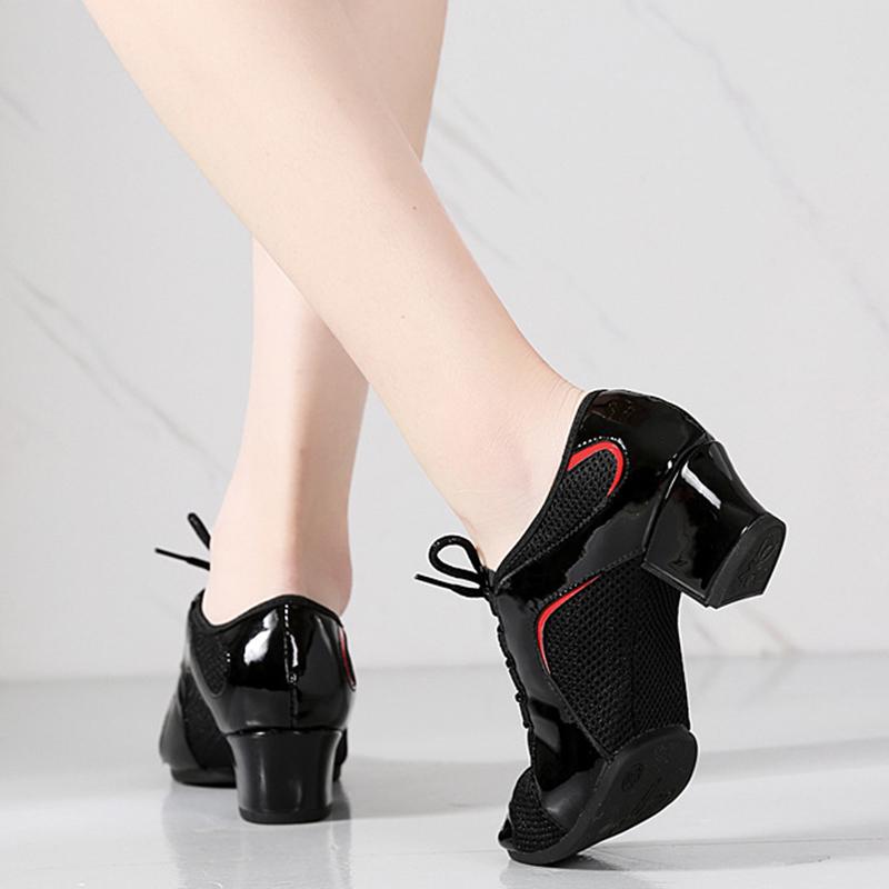 Scarpe da Ballo Latino da Donna Tango Salsa Rete Scarpe da Sala da Ballo Moderne Scarpe da Pratica per Insegnanti Tacco 3,5CM
