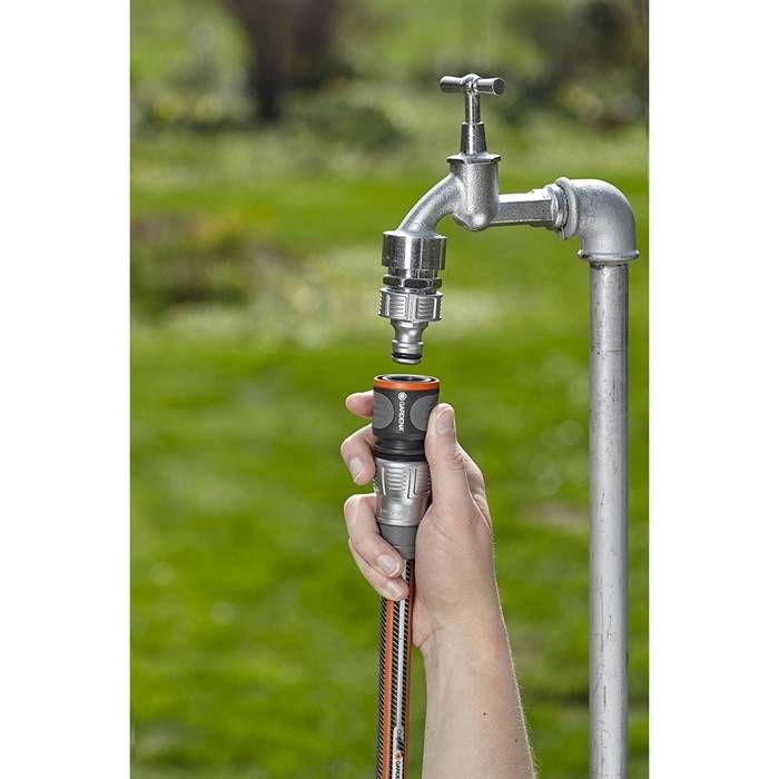 Raccord de tuyau - GARDENA - Premium - Ø int 19mm - Métal-plastique - Arrosage de jardin