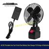 Makita-Style 8" Dual Function AC/DC Iron Fan, 220V, Compatible with 21V Battery Series 15.