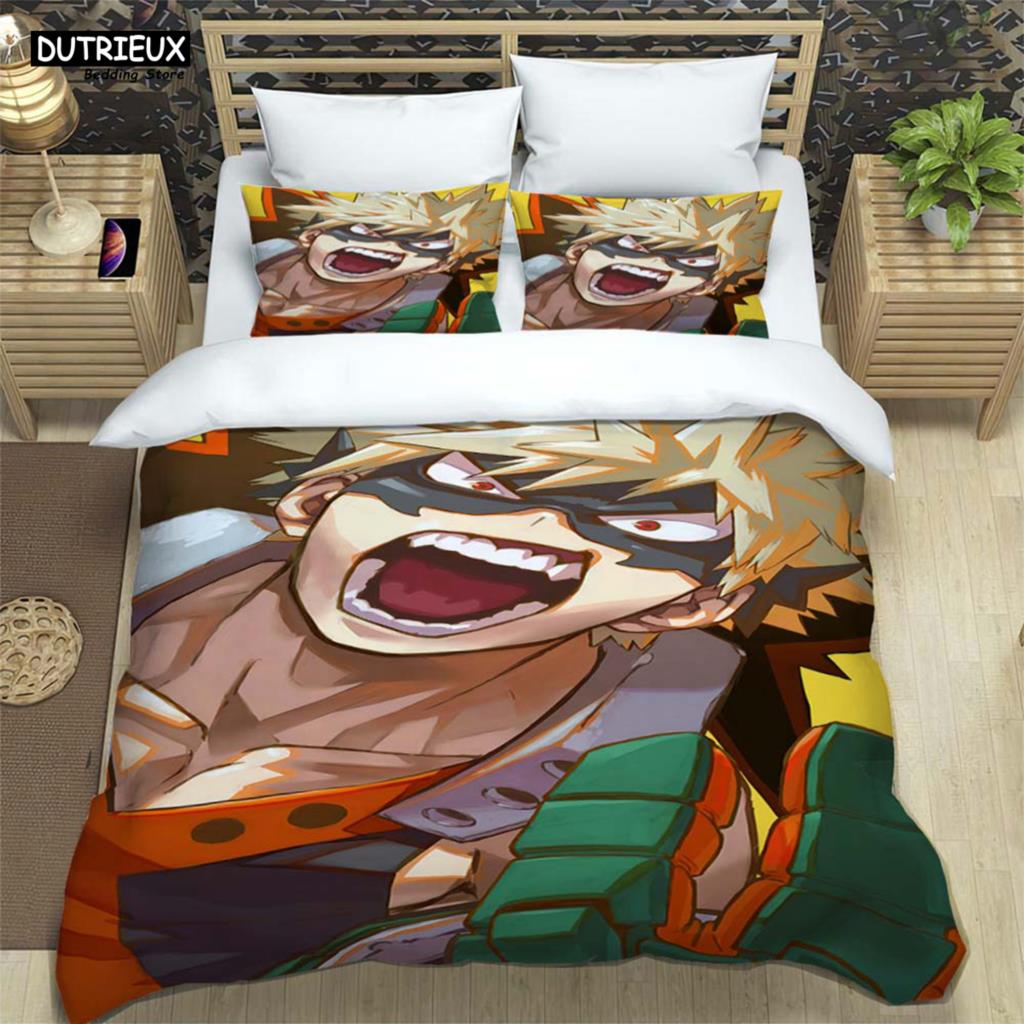 HD Anime Mein Hero Science Cartoon 3D Printed Bedding Queen Bedding Set Customized King Size Bedding Set Soft And Comfortable