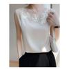 Silk Breathable Lace Camisole Loose Satin Suit Sleeveless Top Without Collar Splicing Vest