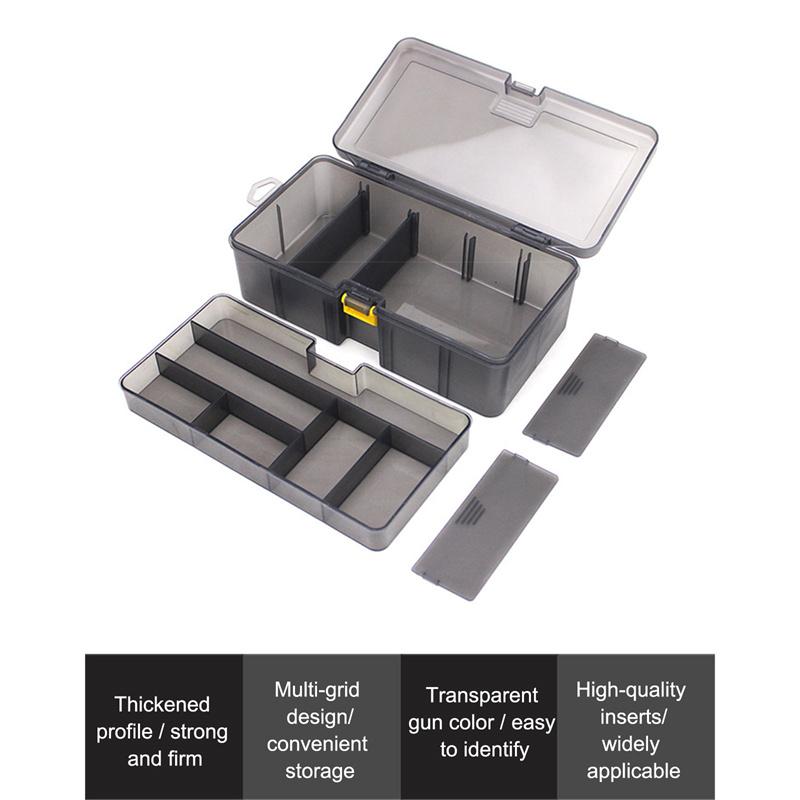 Double Layer Fishing Tackle Lures Hook Bait Box Storage Fishing Accessories