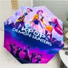 Kpop Hunter Print Automatic Umbrella, 8 Rib Iron Frame, Plastic Handle, Suitable for Outdoor Travel &Daily , Ideal Gift