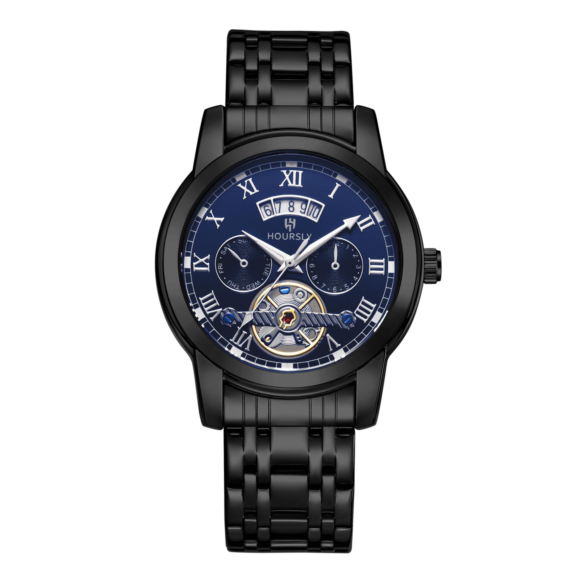 

Мужские кварцевые часы, модные деловые мужские часы со стальным ремешком