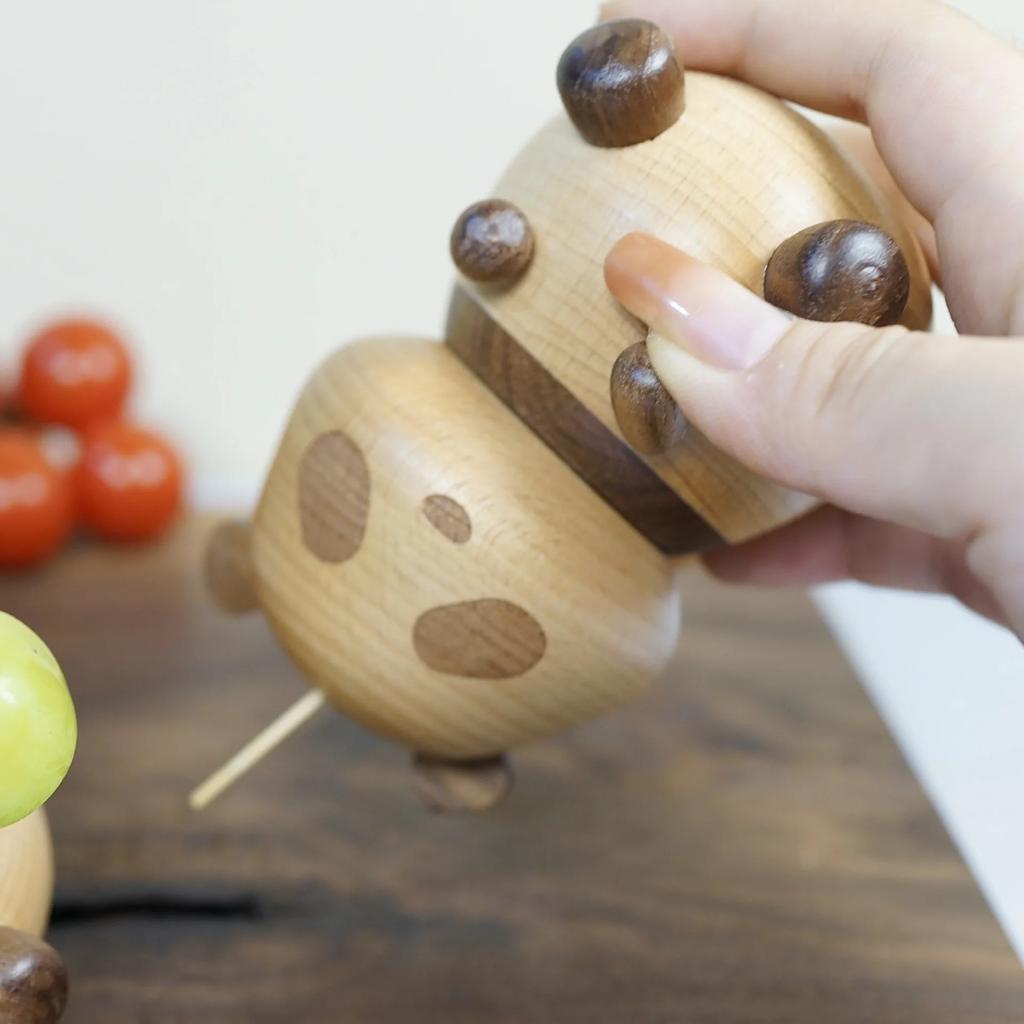 Cute Cartoon Giant Panda Wooden Toothpick Barrel B&B Toothpick Jar Wooden Toothpick Barrel Storage Toothpick Box Ornaments