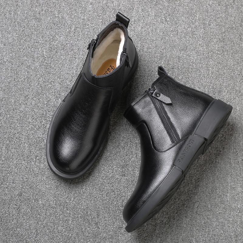 Martin boots men's autumn new British style tooling boots high-top leather trend retro leather boots winter Chelsea boots