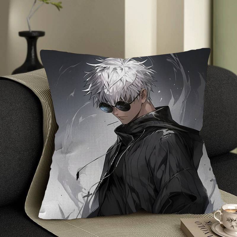 

Jujutsu Kaisen Satoru Gojo Cushion Cover Polyester Sofa Cushions Decorative Throw Pillows Home Decoration Pillowcover 12x12Inch