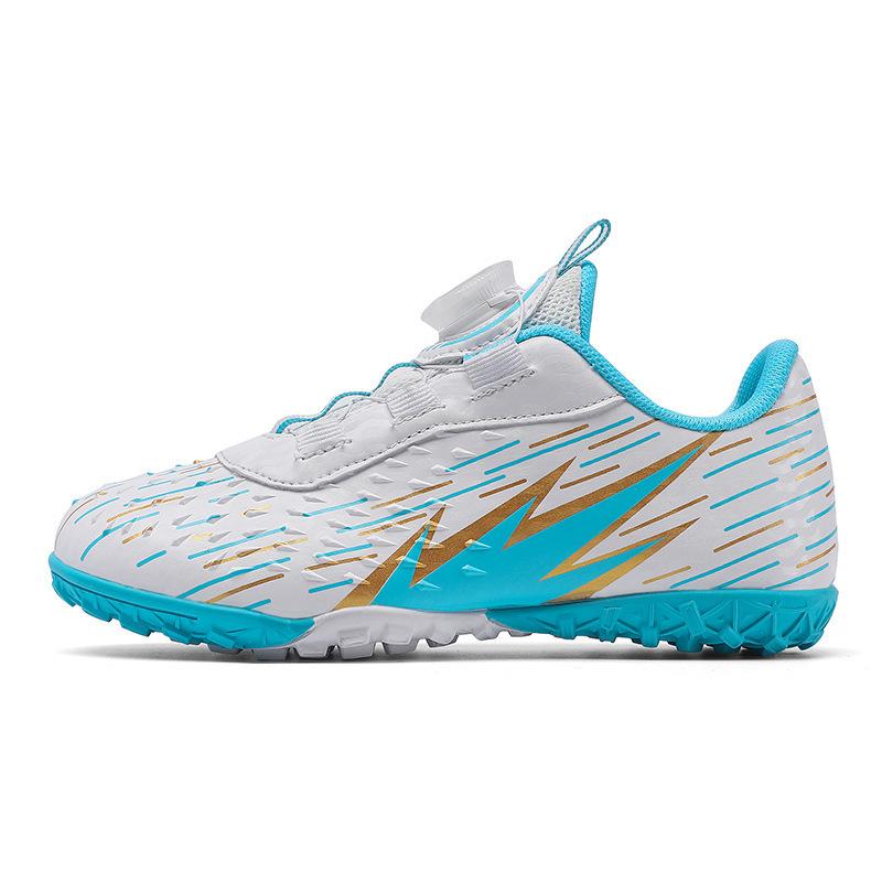 

New children s football shoes men s TF broken nails youth shoes student rotating buckle Velcro shoes girls sneakers 30