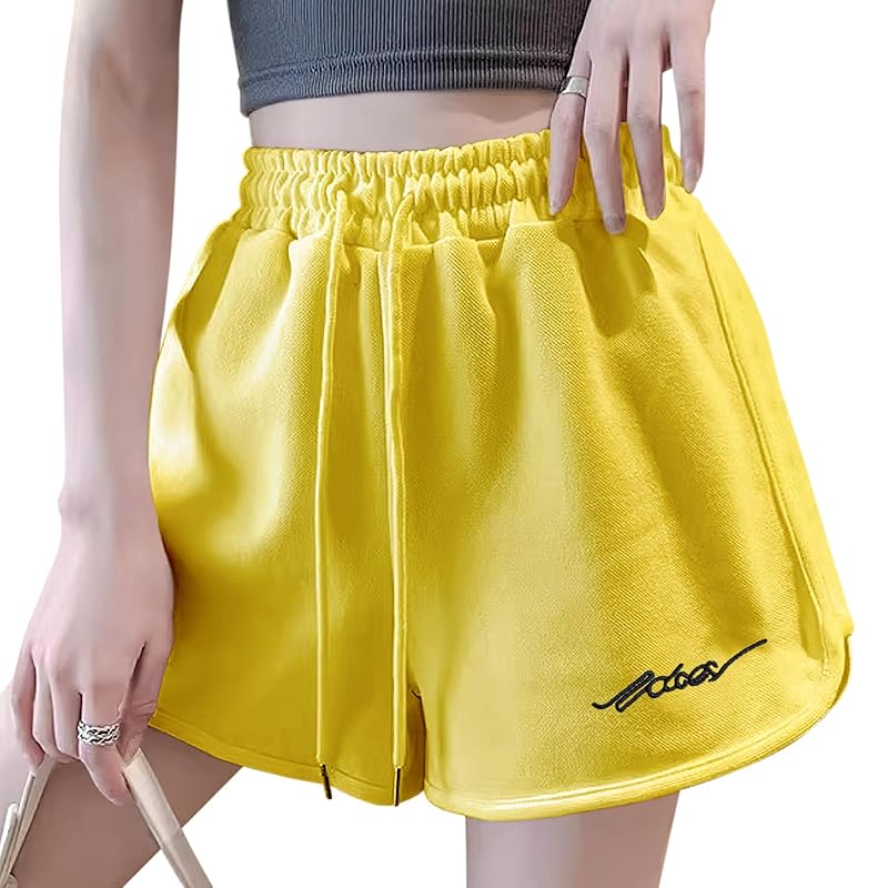 

shorts ladies sports shorts summer [Legs lengthening effect, length for easy movement, elastic, pocket included] half pants room wear Soft Thin Sweat