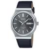 STANDARD Serie, Business, wasserdicht 50 Meter, Quarz, Lederarmband, gleicher Stil für Damen und Herren, schwarzes Zifferblatt MTP-E735L-8AVDF