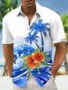 Hawaii Spring/Summer Man Shirt Fashion Leisure Street Walk Tourist Beach Printed Full Open Short Sleeve Button Shirt