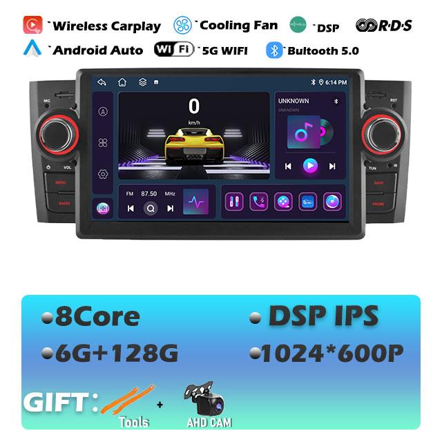 Для Fiat Grande Punto Linea 2007 2008 2009 2010 2011 2012 Android 14 Автомобильный радиоприемник Мультимедийный плеер GPS-навигация Стерео WiFi BT
