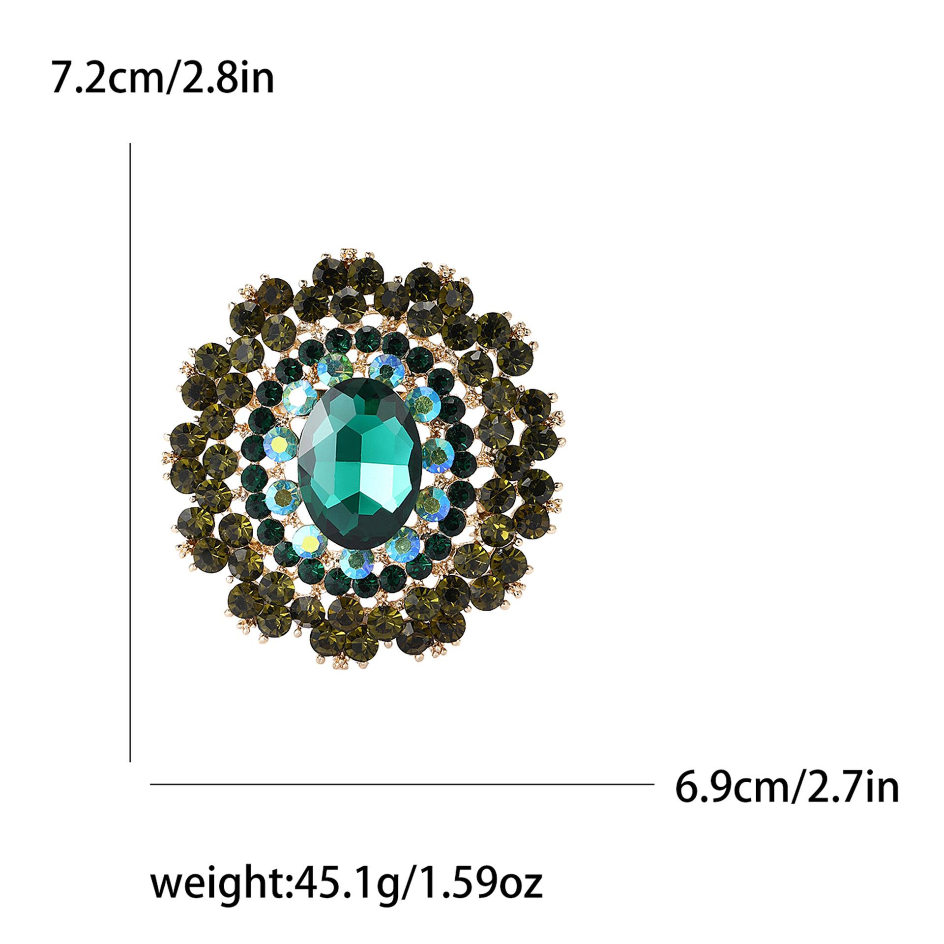 

Африканский сплав Стразы Большая стеклянная брошь Винтажная универсальная женская брошь для пальто корсаж аксессуары булавка