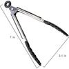 Mr.EV 7Pack Kitchen Tongs Set 7-Inch Color Mini Small Food Tongs with Stainless Steel Silicon Handles and Nylon Tips Heat Resistant Tongs for