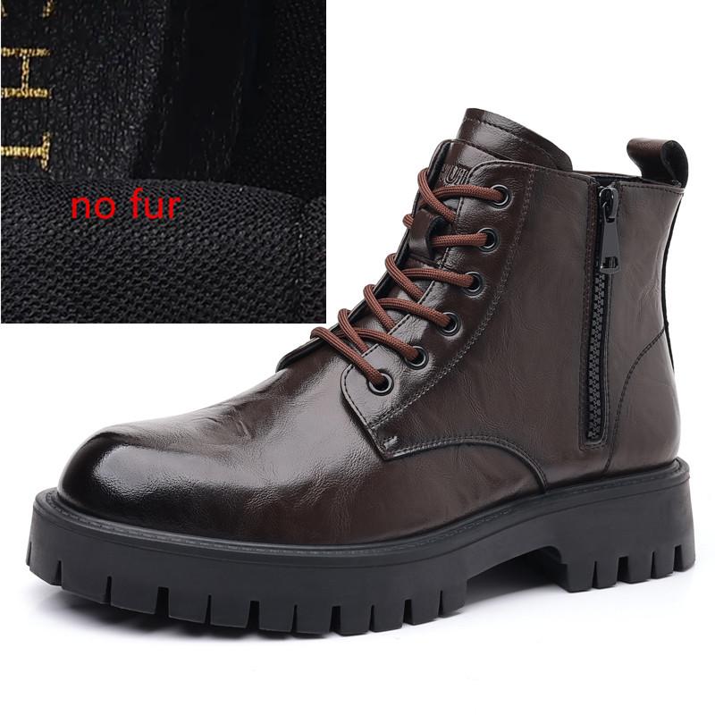 

Чоловічі чоботи-челсі з товстим дном, високі чоботи на високих підборах, класичні повсякденні шкіряні черевики-челсі 44