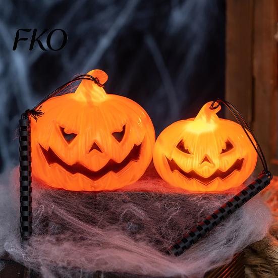 Spooky Pumpkin Light Halloween Lantern, Handheld Up Themed Decoration Lamp for Party Favors, Outdoor Indoor Decor Lantern