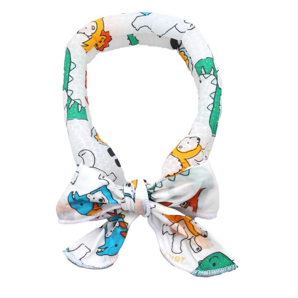 Summer Cartoon Cooling Pet Scarf For Cats And Dogs Cotton Polyester Bandana For Small Animals