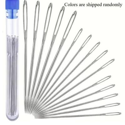 25 Pcs Large Eye Stitching Needles Sewing Needles Handmade Leather Needle Steel Yarn Knitting Needles Used For Sewing Tool Set