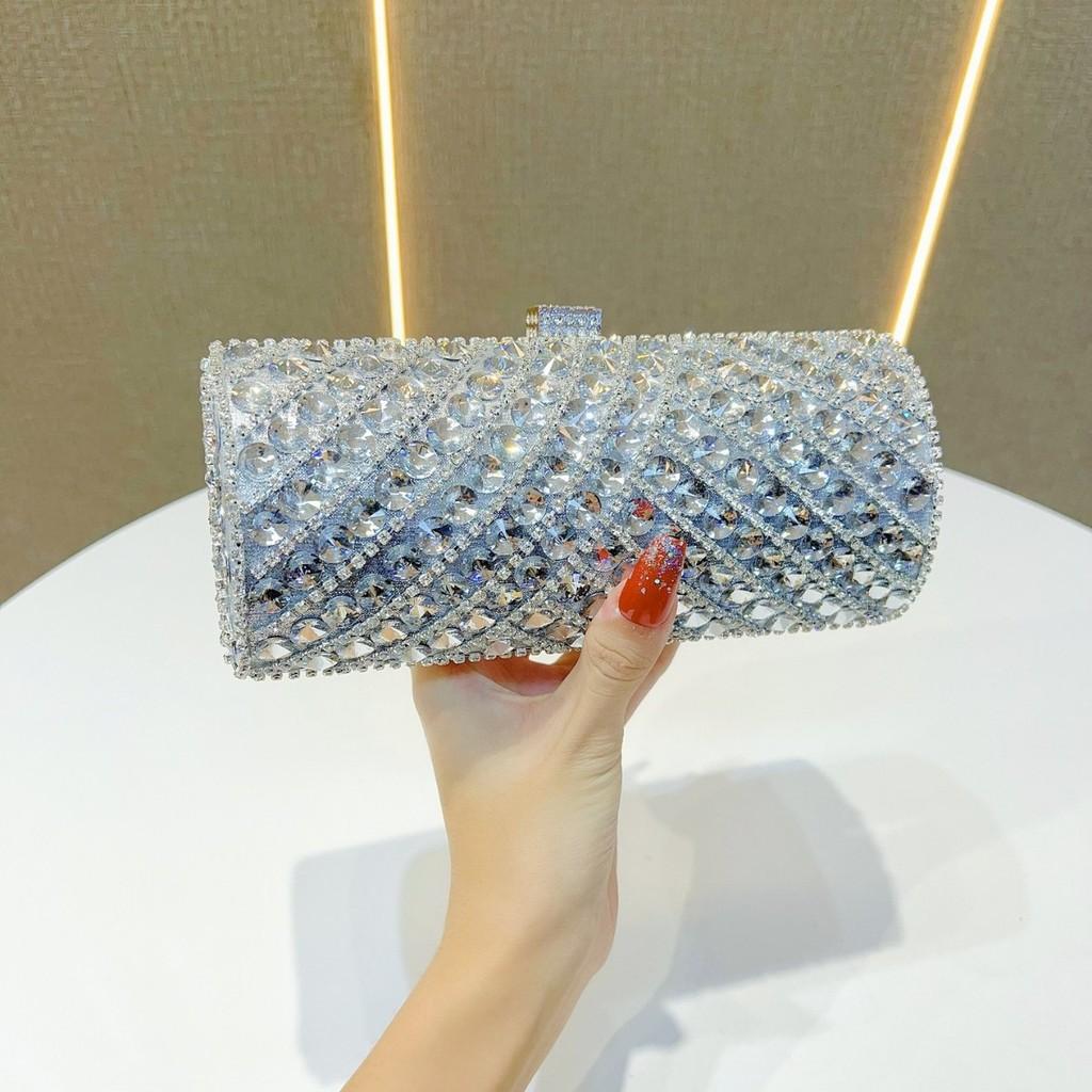 Elegant Evening Clutch Bag For Women With Sparkling Rhinestone Detailing For Formal Events