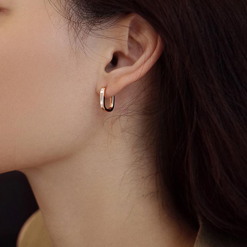 Rose Gold Fritillary Earrings Women'S Needle Fashion Premium Earrings Earrings Earrings Simple Versatile Ear Buckles Ring