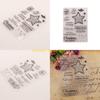 F26C Weihnachtsstern Silikon Klarstempel Handgemachte Karten Alben Bastelbedarf Geschenk