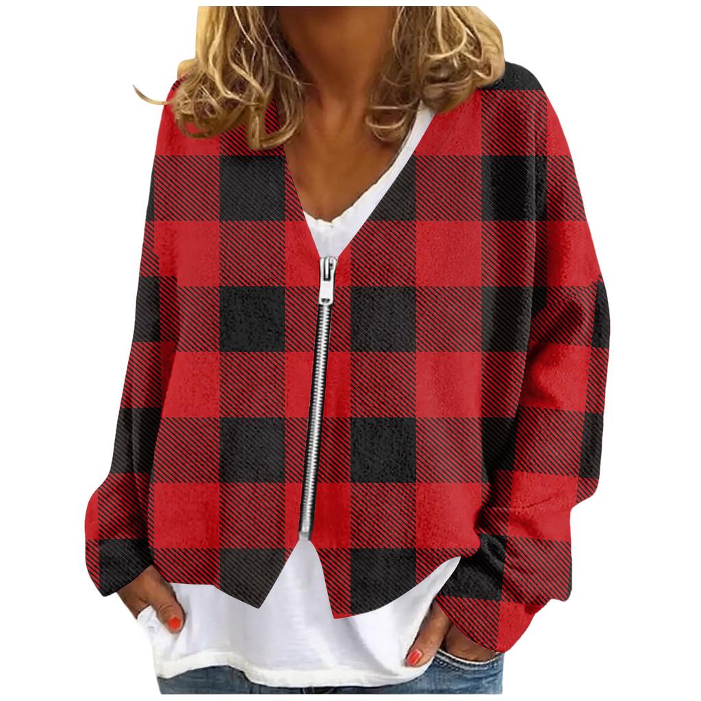 Womens Zip Up Sweaters Sweatshirts Long Sleeve Oversized Jackets Soft Casual Loose Tunic Tops