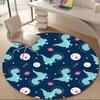 1PC DinoSpace Office Round Area Rug, Mat Suitable For Office, Under Office Chairs Bedroom Living Room Home Decor, Room Deco