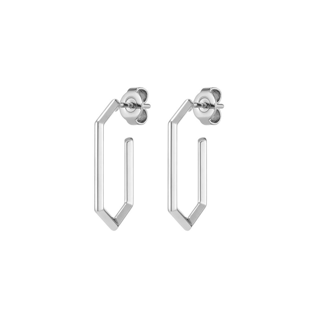 Autorisierter Händler Olivia Burton Signature Ever Stacked Honeycomb Silber Creolen 24100292 [OLIVIA BURTON] Damen