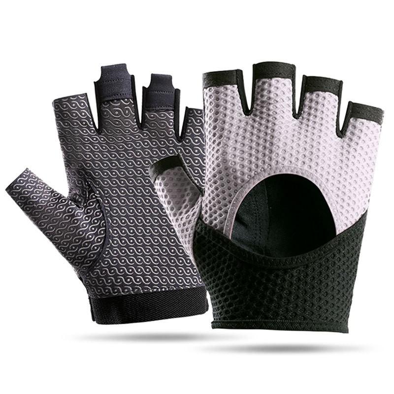 Unisex Half-Finger Gym Gloves Weightlifting Pull-Up Bar Cycling Outdoor Sports Anti-Slip Sweat-Resistant Lightweight
