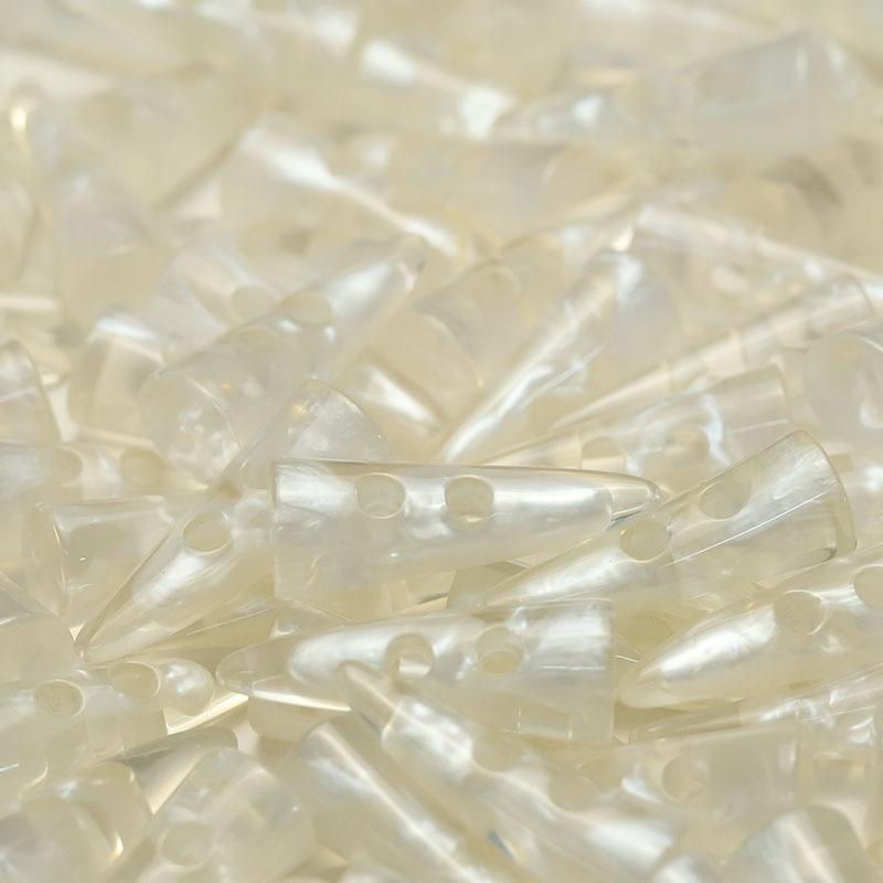 

5Pcs Transparent Color Horn Tip Resin Button Two-Eye Coat Trench Coat Double-Sided Nylon Coat Hat Lock Tail Rope Buckle 1 #[25.5x11.5mm QH450 horn tip transparent white]