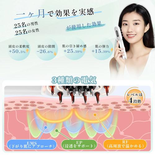 Kiboer Electric Brush Facial Beauty Device Electric Scalp Brush Scalp Care Face Care Single Use EMS RF EP Micro Current Light Beauty Lotion Box Includ