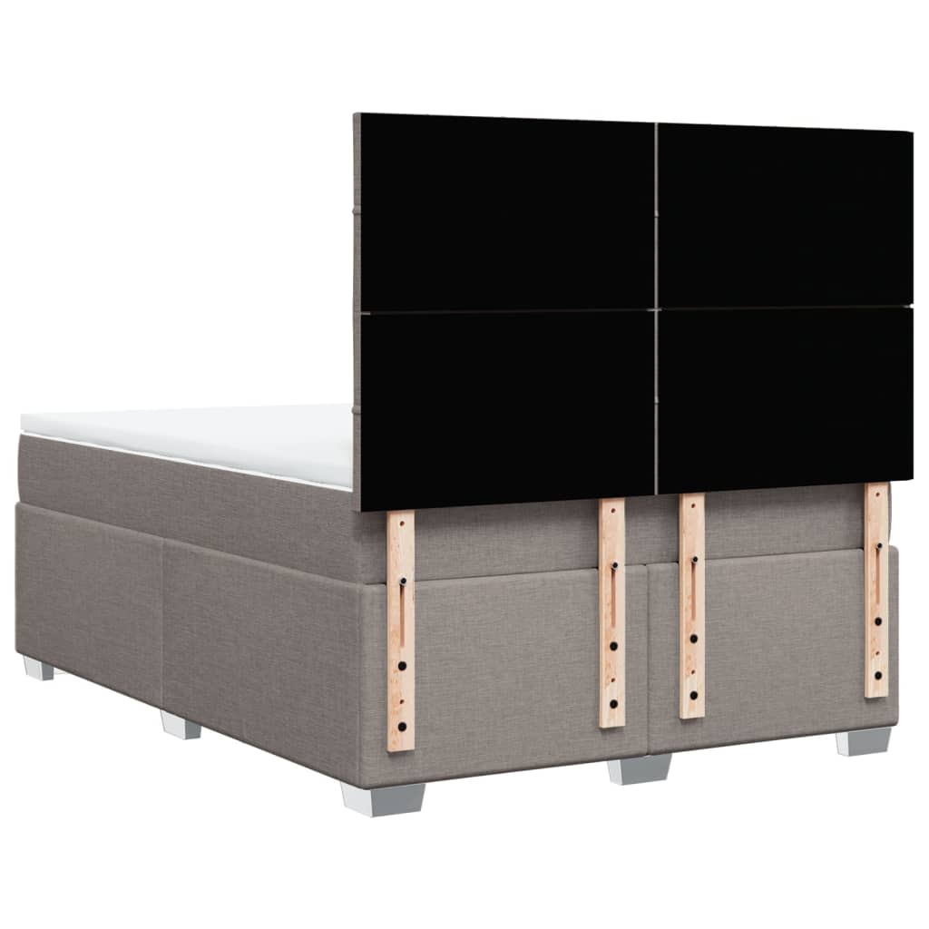 Boxspringbett mit Matratze Taupe 140 x 200 cm Stoff