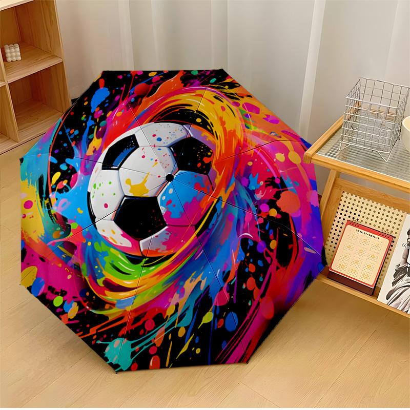 

Global Soccer Art Collection Printed umbrella windproof folding umbrella portable sun and rain umbrella suitable for gifting