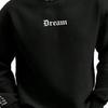 Men Casual Thick Warm Sweatshirt Fall Winter Letter Print Round Neck Long Sleeve Loose Soft Top