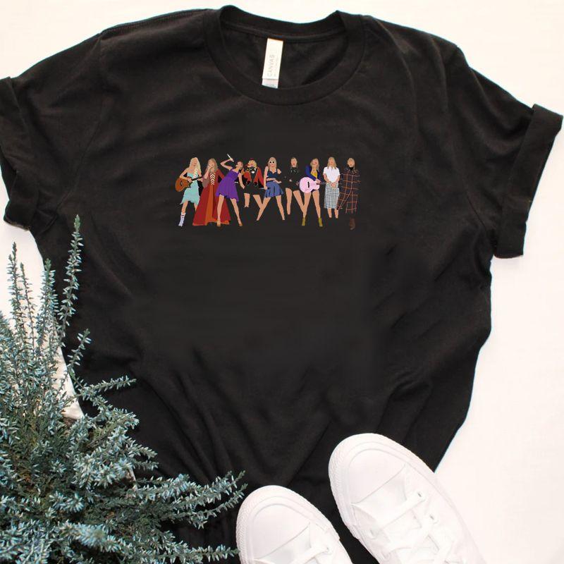 

Тейлор Свифт Эрас с вечной классической футболкой Лето с коротким рукавом Футболка Графическая футболка Мужская Kawaii Tees Ретро Эстетика Ха