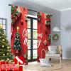 2pcs 2D flat printing Christmas Window Curtains Christmas Merry Gifts Trees Fabric Without Electricity Birthday Party Perfect