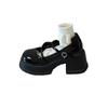 Versatile Japanese retro French Mary Jane shoes women's 2025 new autumn black round head high heel platform small leather shoes