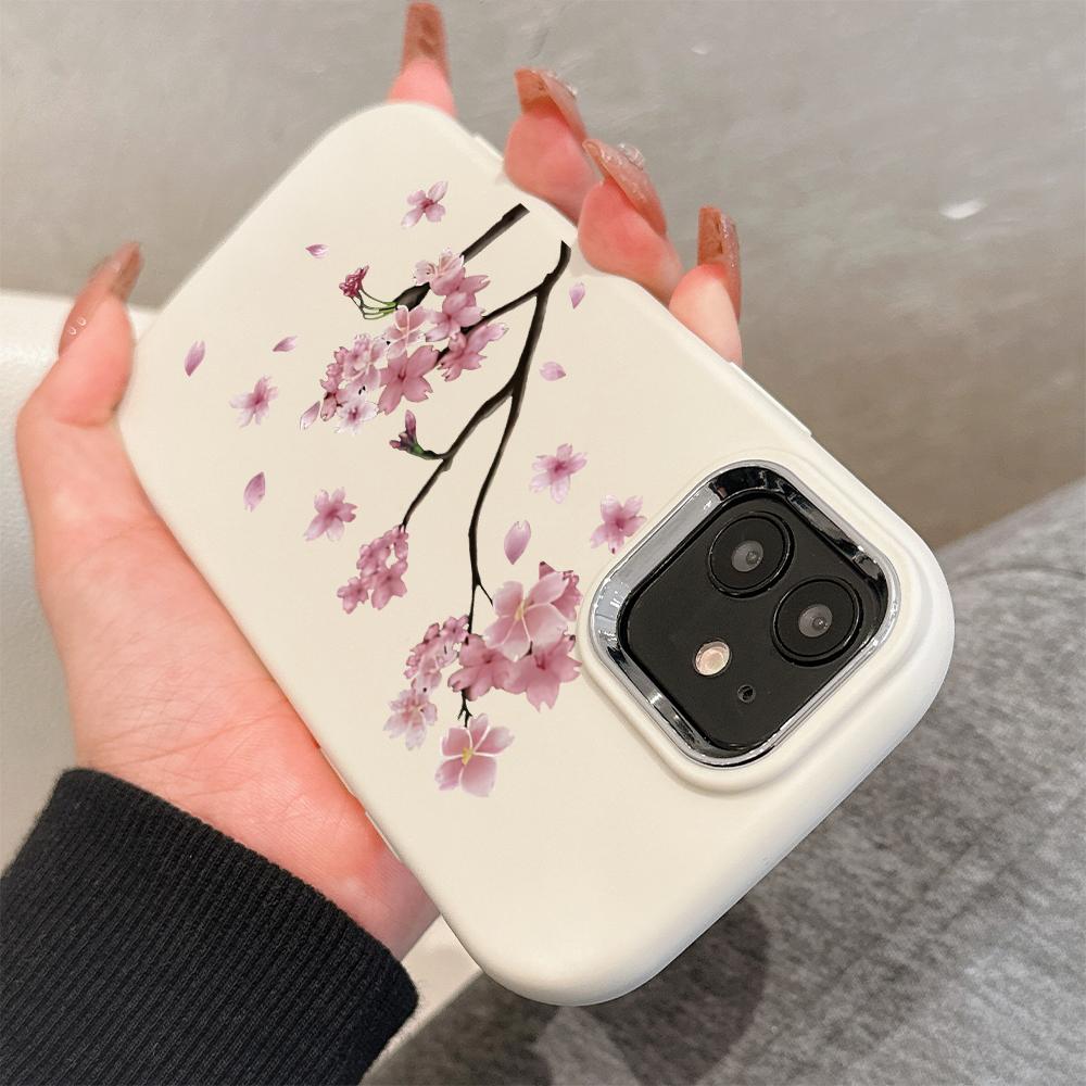 Solid Color Silver Edge Lens Fatty Casing Soft TPU Liquid Silicone Cover Shockproof Phone Case for Xiaomi Redmi Samsung