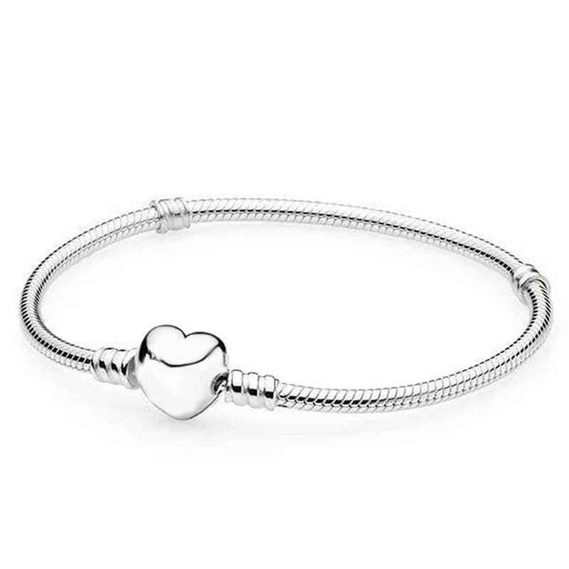Heart Snake 925 Chain Bracelet Flower Tree Clasp Femme Love Bracelet Decoration Bangle Trinkets For Women Jewelry Gift