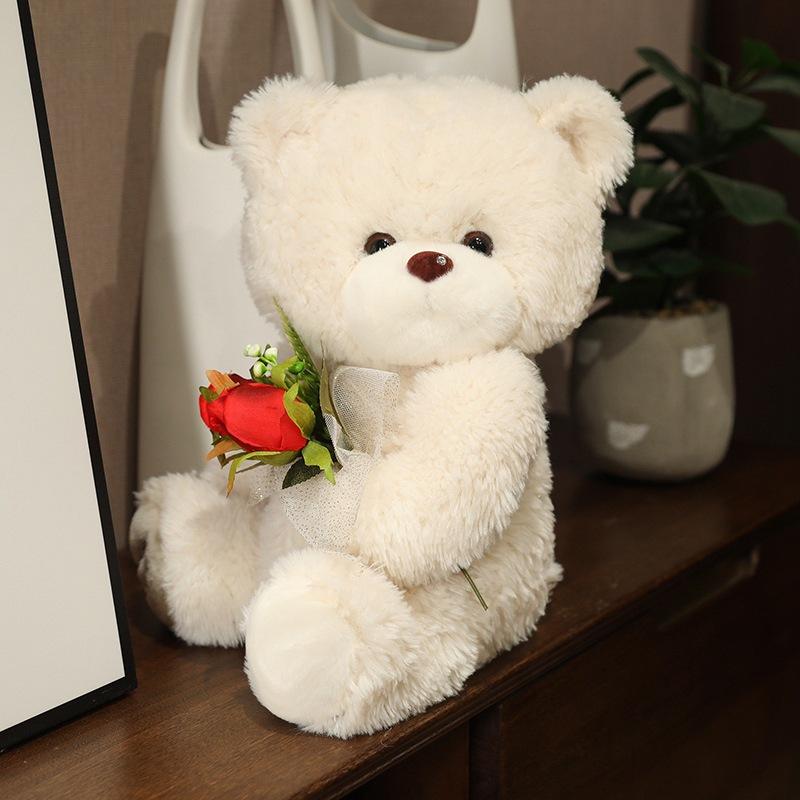 

Букет роз Маленькая кукла белый медведь Мода Простой бант Галстук-бабочка Праздничный подарок Стиль белый