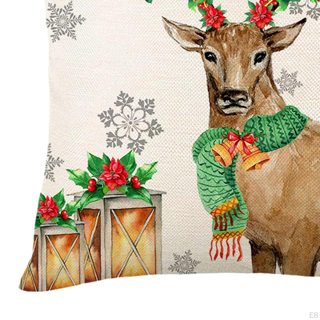 Christmas Pillow Cover Decorative Pillowcases Creative Square Cushion Case for Holiday