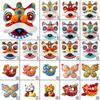 Joy Chinese Traditional Dance Lion Embroidery Cushion Sofa Chair Car Waist Cushion Wedding Bedding New Year Decorative Pillow