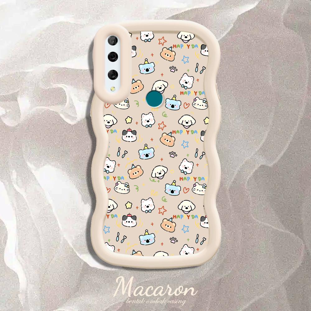 Gemaltes Muster Big Wave Edge Weiches Silikonmaterial Macaron-Telefongehäuse Stoßfestes Schutzgummigehäuse für iPhone Huawei Honor Infinix Tecno