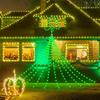15 ft St. Patrick's Day Decor Lights 438 LED 8 Modes Plug in Curtain Lights Shamrock Lights String for Home Bedroom Indoor Outdoor Party Saint