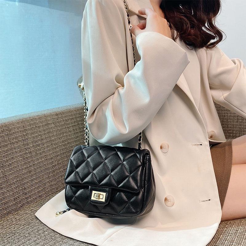 Niche Women's Handbags, Leather Bags, Street Fashion Single-shoulder Bags, Versatile Small Golden Ball Chain Bags