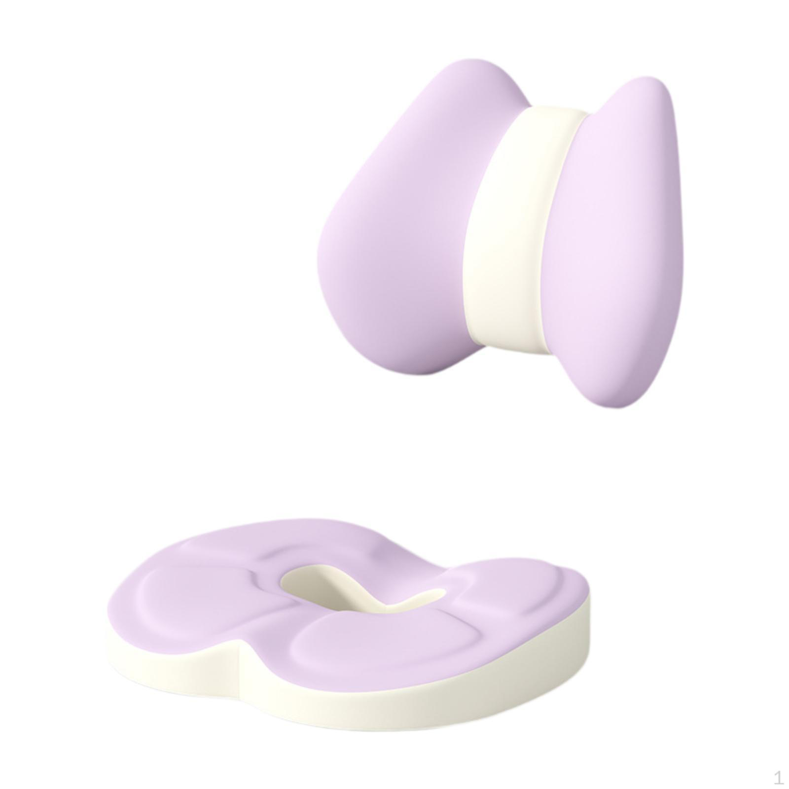 

Back Support Pillow and Sitting Donut Cushion, Soft Low for Computer Chair, Фіолетовий