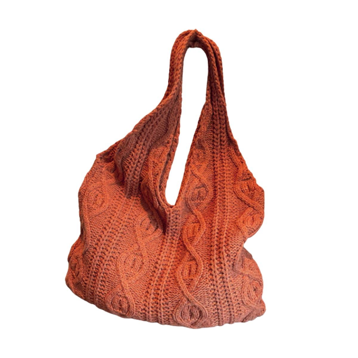

Chime Trip Cable Knit Tote Bag, Women s (STNo. 26052) (Reddish Brown, One Size)