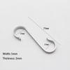 304 Stainless Steel S Shaped Metal Hanging Hooks for Hanging, Metal Kitchen Pot Pan Hanger Storage Rack Closet S Type Hooks